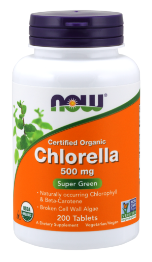 Chlorella 500 mg, Organic - 200 Tablets