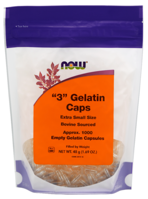 Empty Capsules, Gelatin, #3 - 1000 gel caps