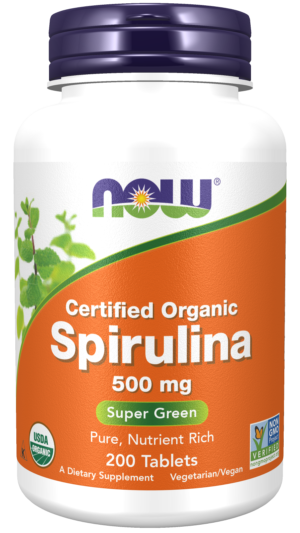 Spirulina 500 mg, Organic - 200 Tablets
