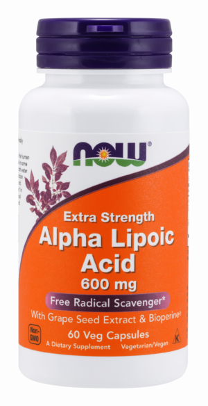 Alpha Lipoic Acid, Extra Strength 600 mg - 60 Veg Capsules