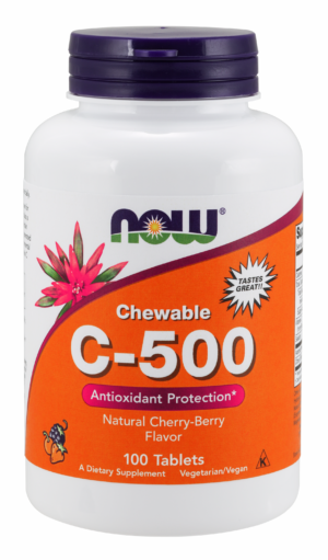 Vitamin C-500 Cherry Chewable - 100 Tablets