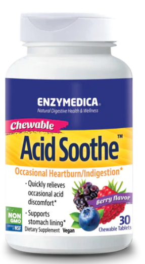 Enzymedica Acid Soothe Chewable 30 Caps 