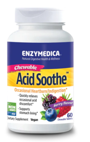 Enzymedica Acid Soothe Chewable 60 Caps 