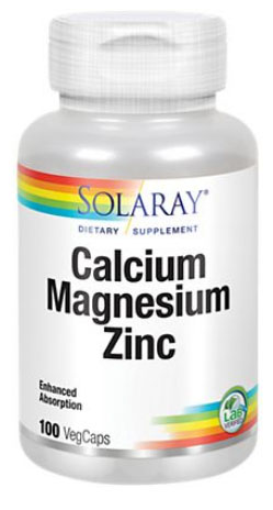 Solaray Calcium Magnesium Zinc 100 Caps