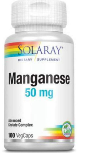 Solaray Manganese 50mg 100 caps